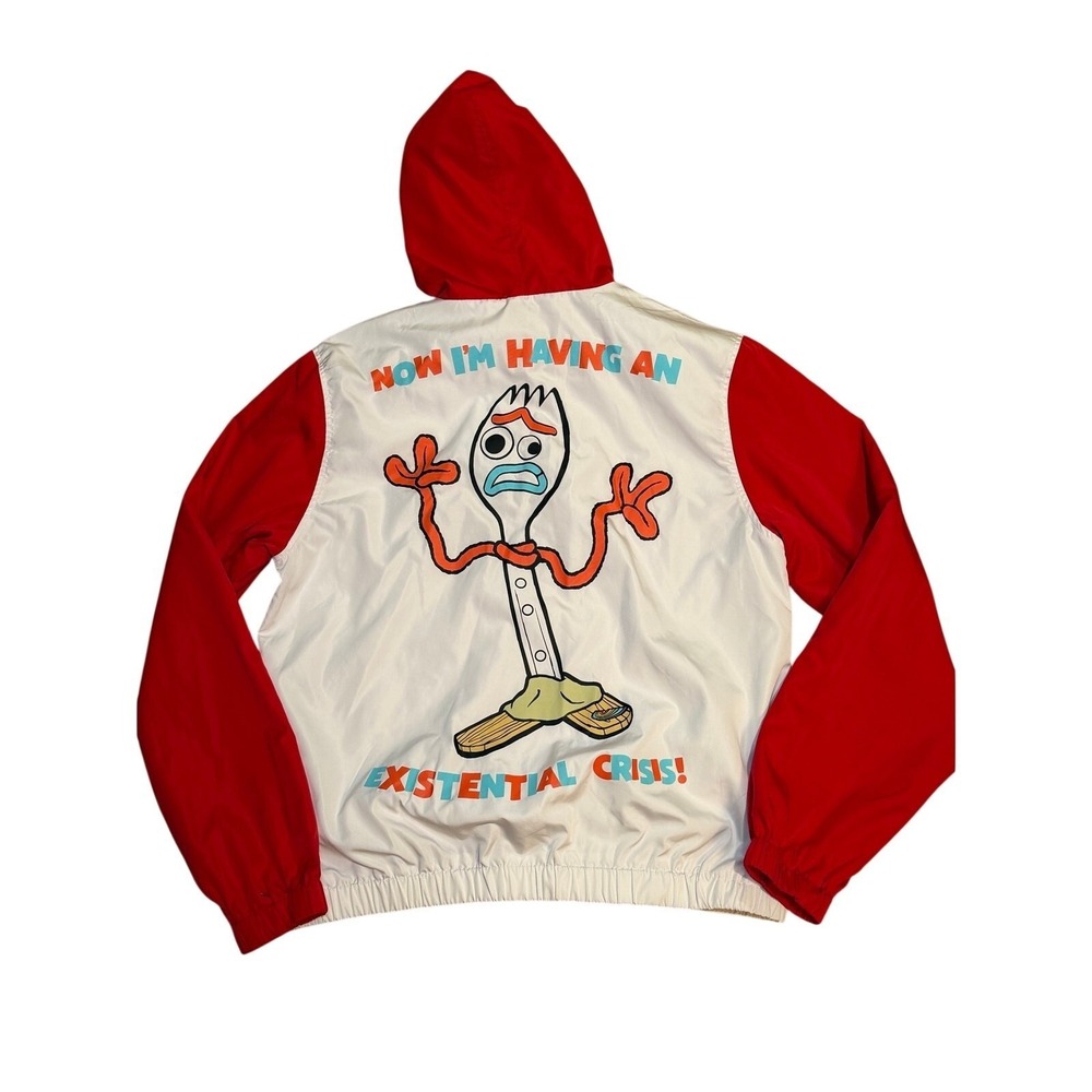 Disney Pixar Toy Story Forky Existential Crisis Hooded Windbreaker Jacket 2XL